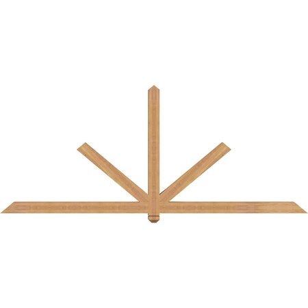 Ekena Millwork Kennewick Timber Gable Bracket, Western Red Cedar, 96"W x 40"H x 3 1/2"D x 3 1/2"F, 10/12 Pitch GBW096X40X0404KEN00SWR